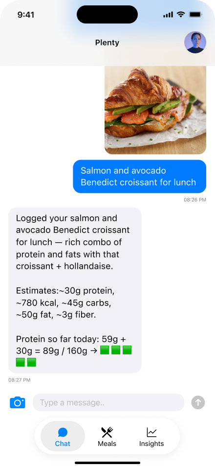 Food logging example 1