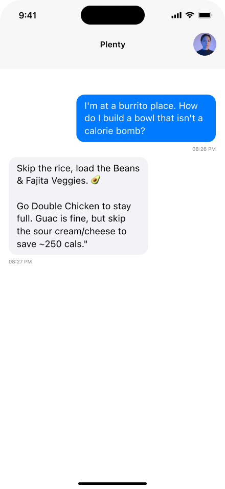 Food logging example 2